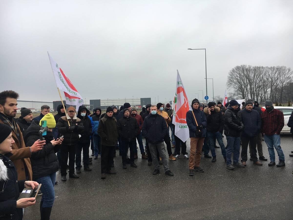 protest, sadownicy, Biedronka
