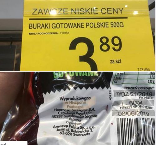 buraki biedronka polska hiszpania ceny rolnicze pl