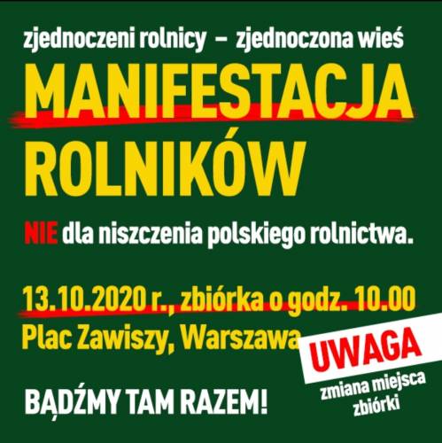 plakat manifestacja rolnikow cenyrolnicze pl 