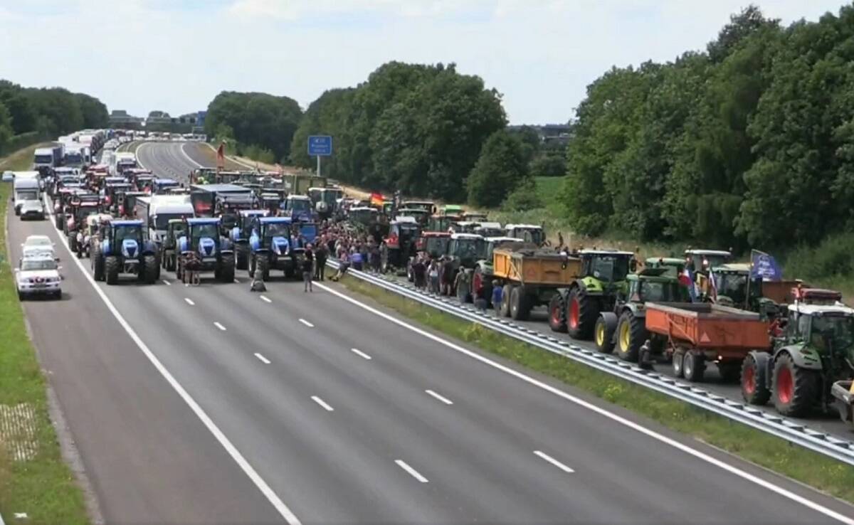 protesty rolników, Holandia, blokada autostrady