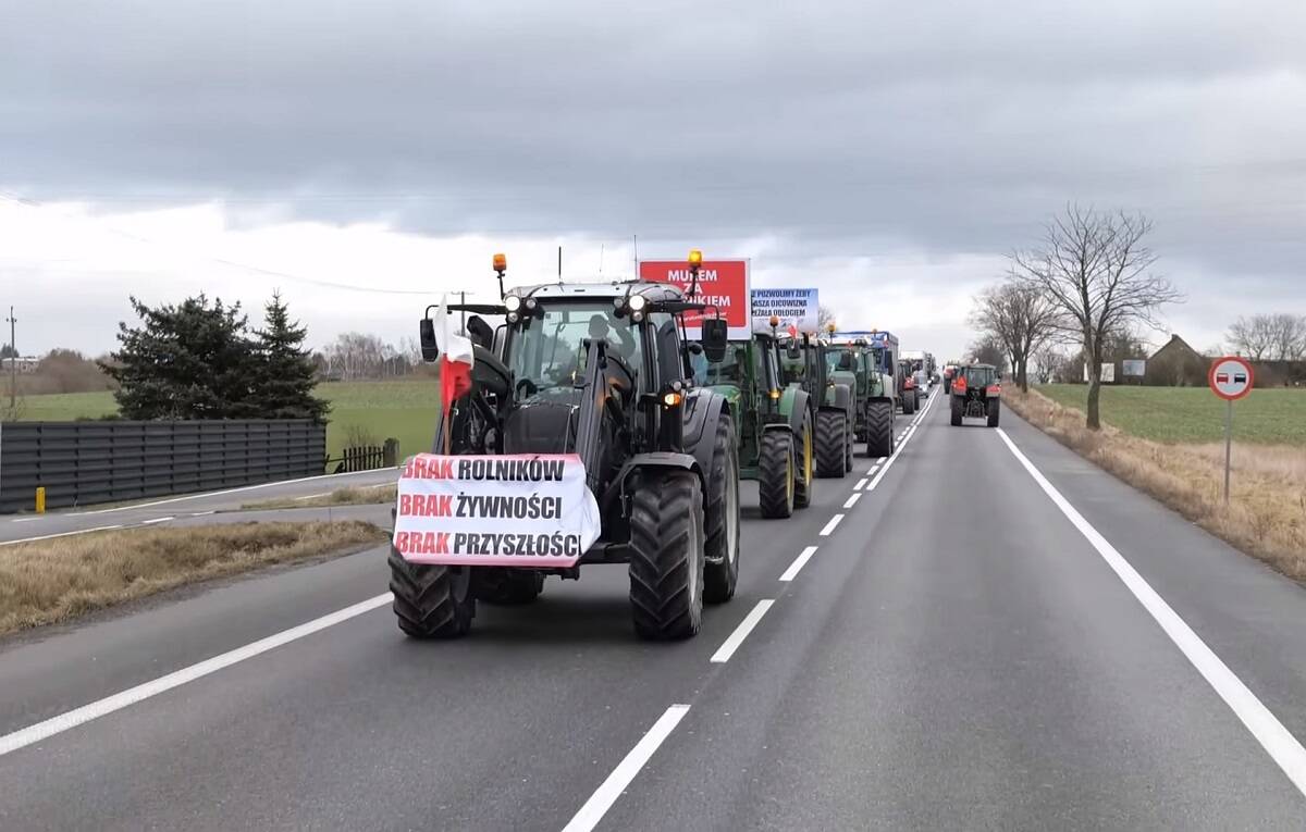 protest rolników, strajk rolników, blokada 